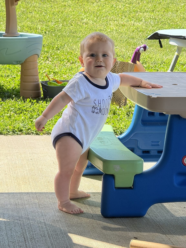 Guess who is upright now!