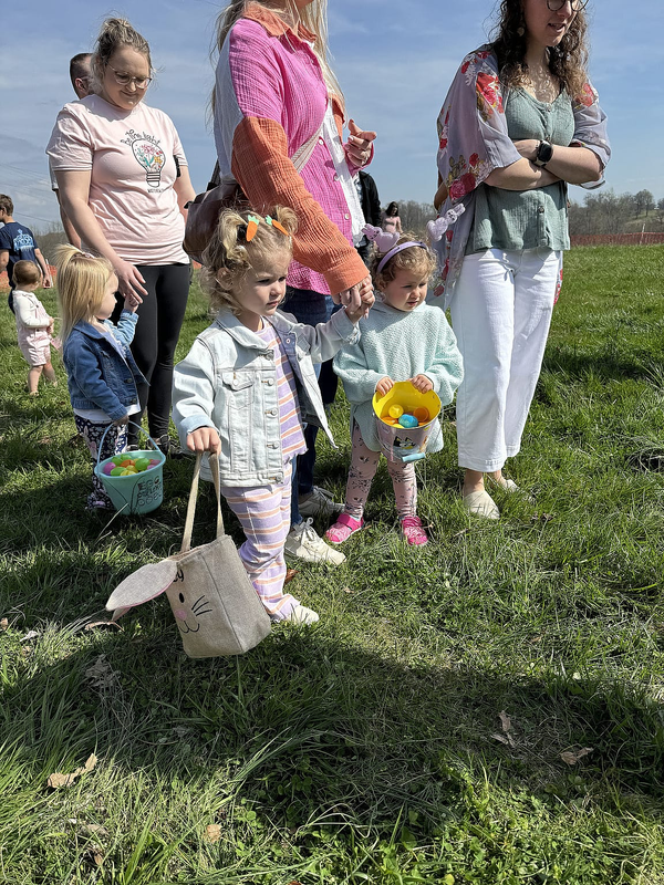 Easter egg hunting at the park