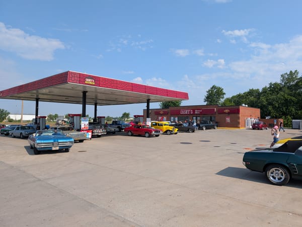 First gas station stop on our route today