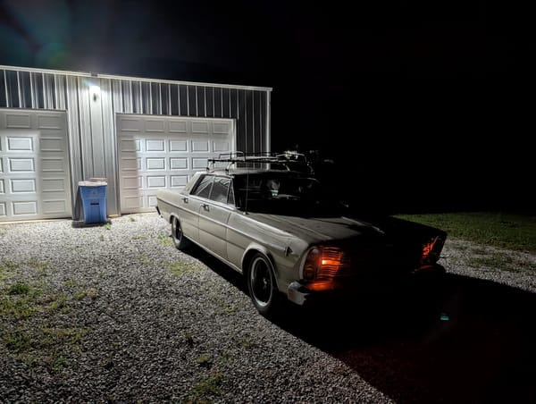 Made it home and tucked in the old girl for bed